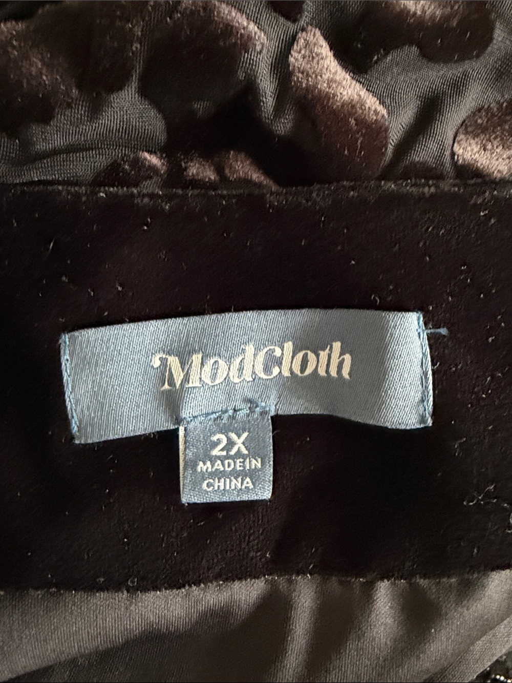 EUC ModCloth Black Burnout Velvet Maxi Dress - Picture 13 of 13